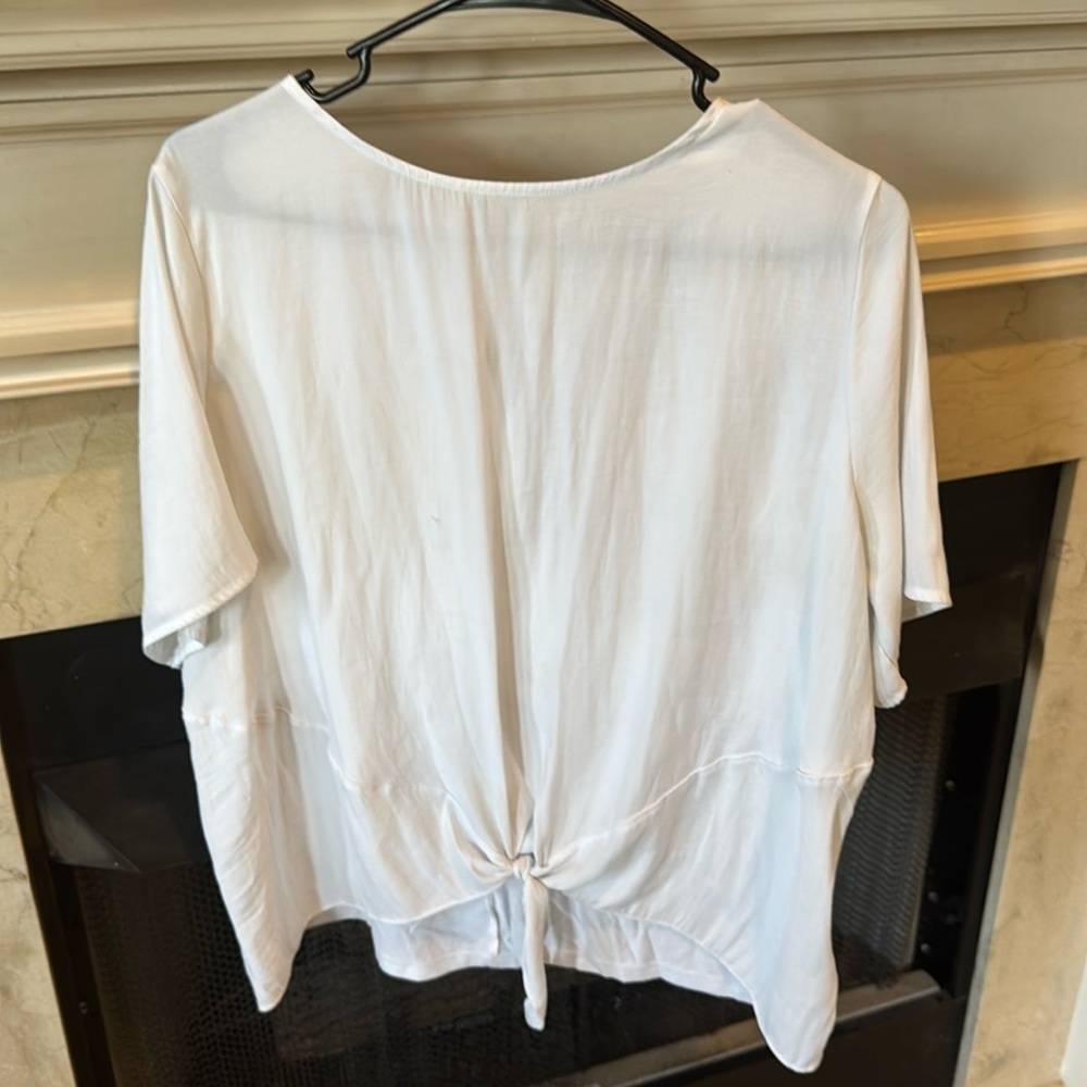 Size XL white blouse.  Worn several times. Listing #905